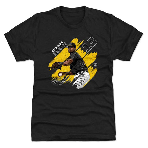 Pittsburgh Pirates Ke'Bryan Hayes Men's Premium T-Shirt Men's Premium T-Shirt 500 LEVEL Tri Black S Men's Premium T-Shirt