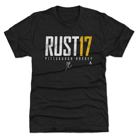 Pittsburgh Penguins Bryan Rust Men's Premium T-Shirt Men's Premium T-Shirt 500 LEVEL Tri Black S Men's Premium T-Shirt