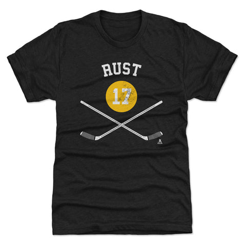 Pittsburgh Penguins Bryan Rust Men's Premium T-Shirt Men's Premium T-Shirt 500 LEVEL Tri Black S Men's Premium T-Shirt