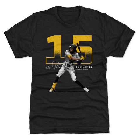 Pittsburgh Pirates Oneil Cruz Men's Premium T-Shirt Men's Premium T-Shirt 500 LEVEL Tri Black S Men's Premium T-Shirt