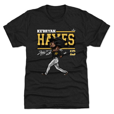 Pittsburgh Pirates Ke'Bryan Hayes Men's Premium T-Shirt Men's Premium T-Shirt 500 LEVEL Tri Black S Men's Premium T-Shirt