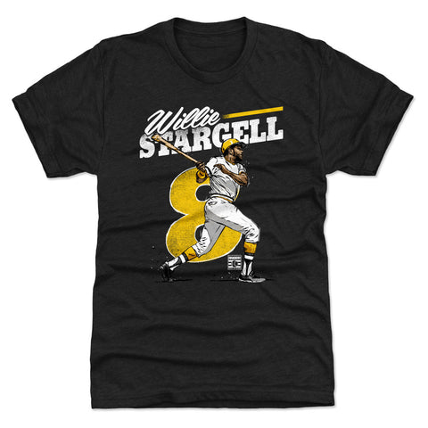 Pittsburgh Pirates Willie Stargell Men's Premium T-Shirt Men's Premium T-Shirt 500 LEVEL Tri Black S Men's Premium T-Shirt