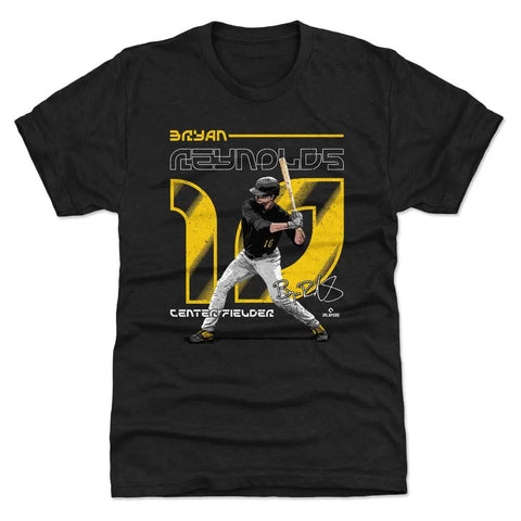 Pittsburgh Pirates Bryan Reynolds Men's Premium T-Shirt Men's Premium T-Shirt 500 LEVEL Tri Black S Men's Premium T-Shirt