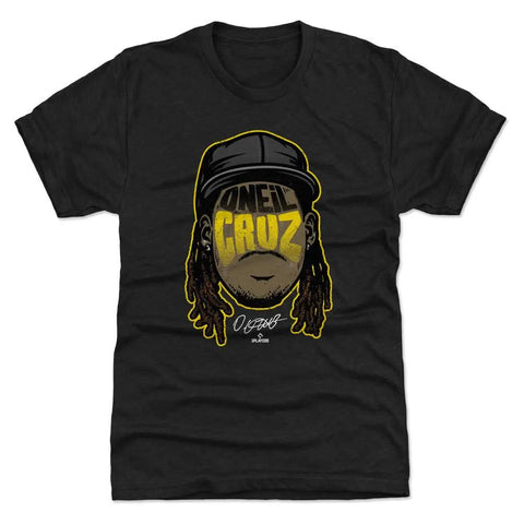 Pittsburgh Pirates Oneil Cruz Men's Premium T-Shirt Men's Premium T-Shirt 500 LEVEL Tri Black S Men's Premium T-Shirt