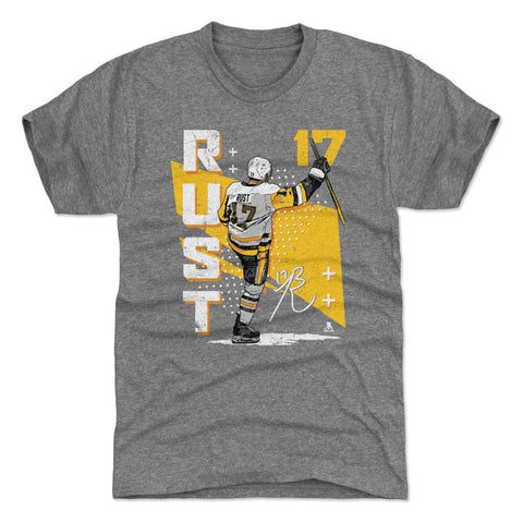 Pittsburgh Penguins Bryan Rust Men's Premium T-Shirt Men's Premium T-Shirt 500 LEVEL Tri Gray S Men's Premium T-Shirt