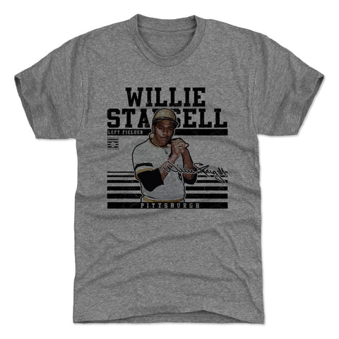 Pittsburgh Pirates Willie Stargell Men's Premium T-Shirt Men's Premium T-Shirt 500 LEVEL Tri Gray S Men's Premium T-Shirt