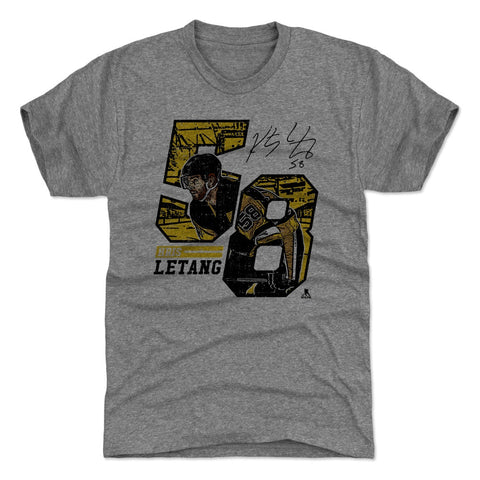 Pittsburgh Penguins Kris Letang Men's Premium T-Shirt Men's Premium T-Shirt 500 LEVEL Tri Gray S Men's Premium T-Shirt