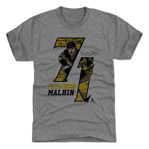 Pittsburgh Penguins Evgeni Malkin Men's Premium T-Shirt Men's Premium T-Shirt 500 LEVEL Tri Gray S Men's Premium T-Shirt