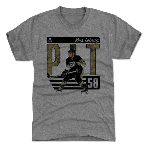 Pittsburgh Penguins Kris Letang Men's Premium T-Shirt Men's Premium T-Shirt 500 LEVEL Tri Gray S Men's Premium T-Shirt