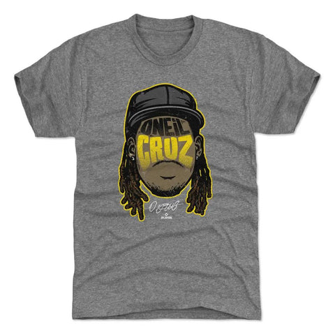Pittsburgh Pirates Oneil Cruz Men's Premium T-Shirt Men's Premium T-Shirt 500 LEVEL Tri Gray S Men's Premium T-Shirt