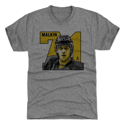 Pittsburgh Penguins Evgeni Malkin Men's Premium T-Shirt Men's Premium T-Shirt 500 LEVEL Tri Gray S Men's Premium T-Shirt