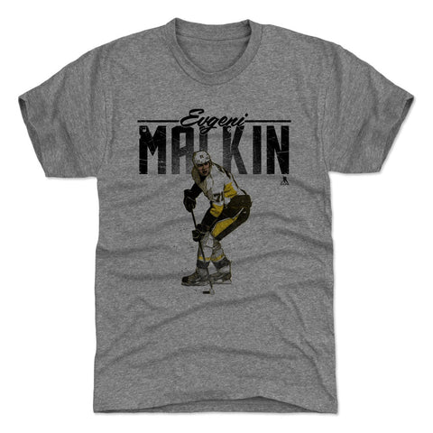 Pittsburgh Penguins Evgeni Malkin Men's Premium T-Shirt Men's Premium T-Shirt 500 LEVEL Tri Gray S Men's Premium T-Shirt