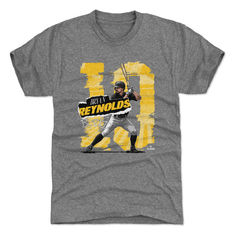 Pittsburgh Pirates Bryan Reynolds Men's Premium T-Shirt Men's Premium T-Shirt 500 LEVEL Tri Gray S Men's Premium T-Shirt