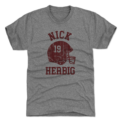 Nick Herbig College Helmet Font Men's Premium T-Shirt Men's Premium T-Shirt 500 LEVEL   