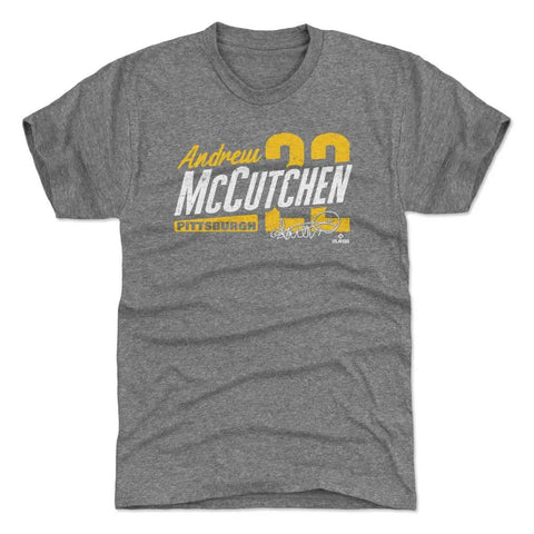 Pittsburgh Pirates Andrew McCutchen Men's Premium T-Shirt Men's Premium T-Shirt 500 LEVEL Tri Gray S Men's Premium T-Shirt