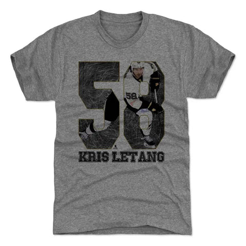 Pittsburgh Penguins Kris Letang Men's Premium T-Shirt Men's Premium T-Shirt 500 LEVEL Tri Gray S Men's Premium T-Shirt