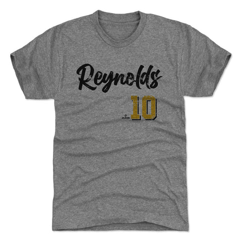 Pittsburgh Pirates Bryan Reynolds Men's Premium T-Shirt Men's Premium T-Shirt 500 LEVEL Tri Gray S Men's Premium T-Shirt