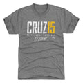 Pittsburgh Pirates Oneil Cruz Men's Premium T-Shirt Men's Premium T-Shirt 500 LEVEL Tri Gray S Men's Premium T-Shirt