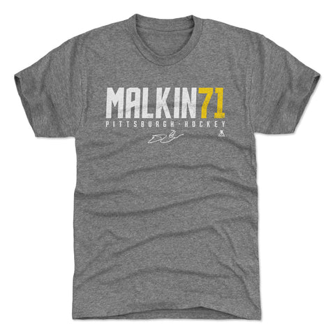 Pittsburgh Penguins Evgeni Malkin Men's Premium T-Shirt Men's Premium T-Shirt 500 LEVEL Tri Gray S Men's Premium T-Shirt