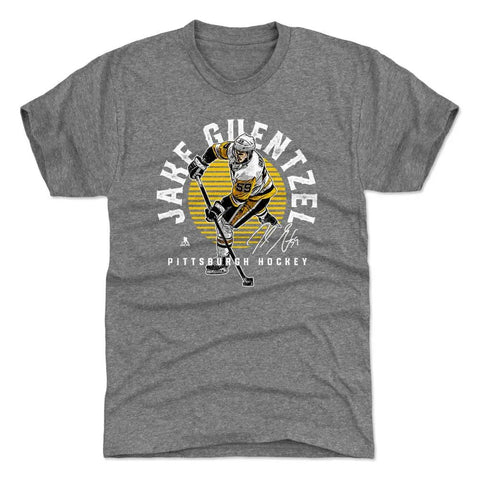 Pittsburgh Penguins Jake Guentzel Men's Premium T-Shirt Men's Premium T-Shirt 500 LEVEL Tri Gray S Men's Premium T-Shirt