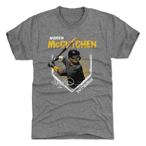 Pittsburgh Pirates Andrew McCutchen Men's Premium T-Shirt Men's Premium T-Shirt 500 LEVEL Tri Gray S Men's Premium T-Shirt