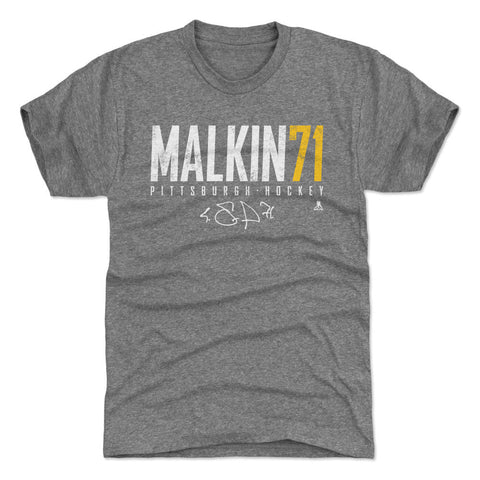 Pittsburgh Penguins Evgeni Malkin Men's Premium T-Shirt Men's Premium T-Shirt 500 LEVEL Tri Gray S Men's Premium T-Shirt