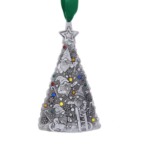 Merry Gnome Helper Ornament – Handcrafted Aluminum Holiday Ornament for Christmas Tree Decor