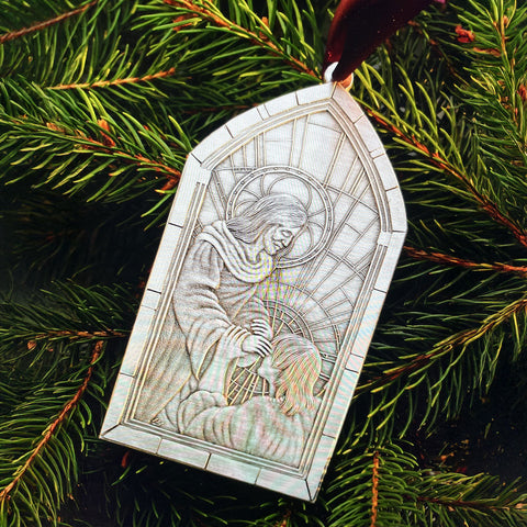 Wendell August Forge Cathedral Window Ornament – Handcrafted Stained Glass Keepsake