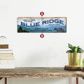 Lodge Blue Ridge Mountains with Black Bear Customizable | Wall Art Print on Real Wood Wood Sign Mill Wood Art 3.75" x 12"  