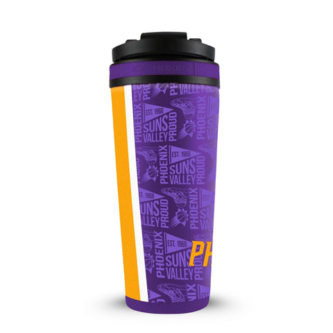 Phoenix Suns Ice Shaker - Official NBA Licensed 4D Print Cup, Keeps Drinks Cold