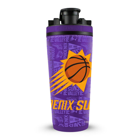 Phoenix Suns Ice Shaker - Official NBA Licensed 4D Print Cup, Keeps Drinks Cold