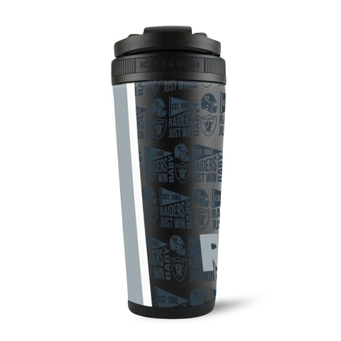 Las Vegas Raiders Shaker – Official NFL Ice Shaker | Stainless Steel Cup With 4D Print Design