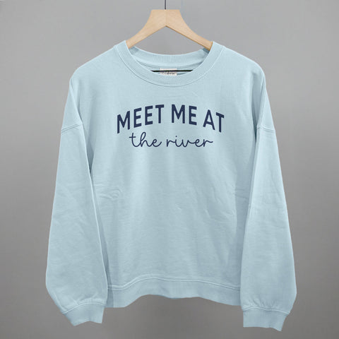 Meet Me At The River Shirt – Comfortable Cotton Tee With Arch Script Design