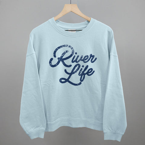 Distressed Script Tee – River Life Design | Comfortable Unisex Shirt by Ivy + Cloth