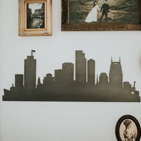 Nashville City Skyline – Recycled Steel Sign | Modern Industrial Art Decor
