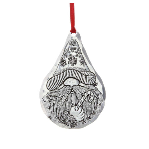 Candy Cane Gnome Ornament – Wendell August Forge Holiday Season Decoration