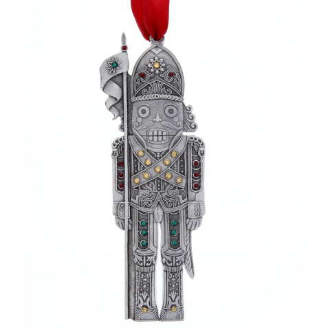 Nutcracker Knight Ornament – Handcrafted Christmas Décor with Austrian Crystal Sparkle