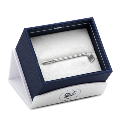 Golf Club Tie Clip – Stylish Men's Fashion Clip With Hinge Back Closure