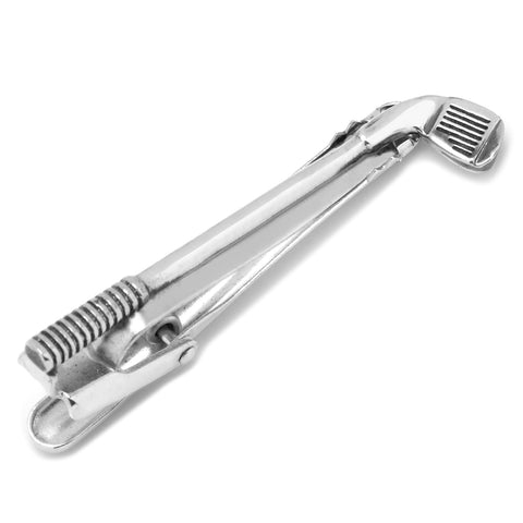 Golf Club Tie Clip – Stylish Men's Fashion Clip With Hinge Back Closure
