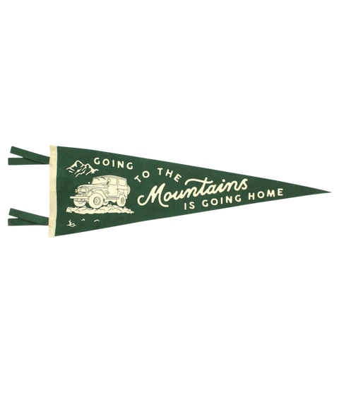 Going to the Mountains is Going Home Vintage Inspired Pennant Vintage Inspired Pennant Oxford Pennant   