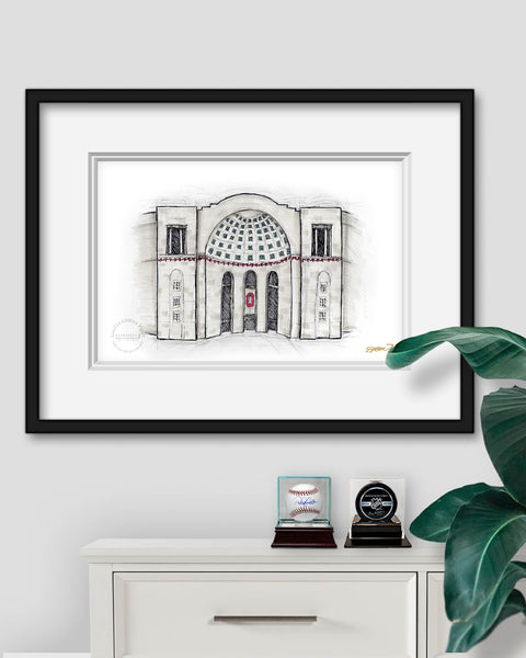 The Shoe - Ohio Stadium Sketch Art Print