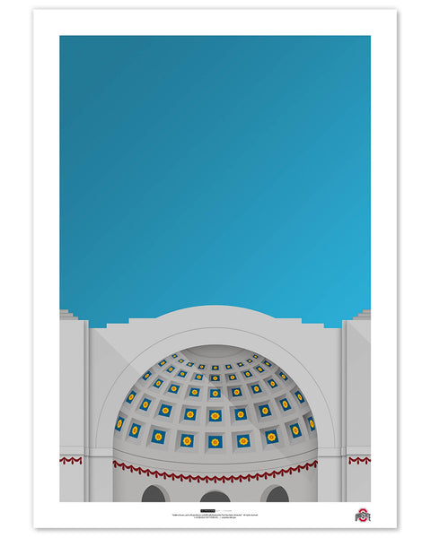 Minimalist Ohio Stadium Art Print