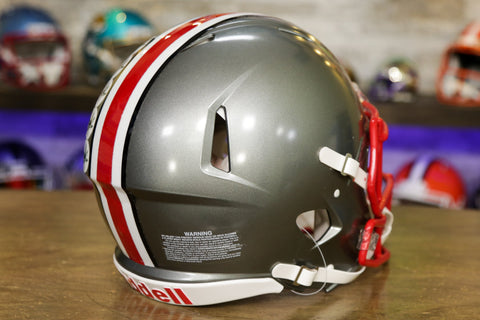 Ohio State Buckeyes Riddell Speed Authentic Helmet - Flash Silver