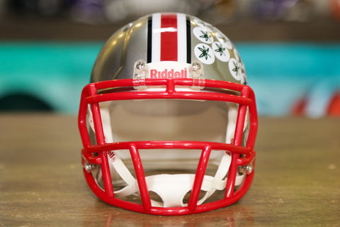 Ohio State Buckeyes Riddell Speed Mini Helmet - Flash Silver