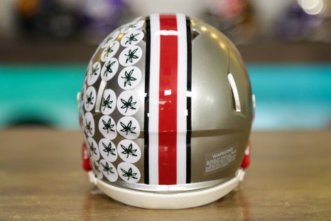 Ohio State Buckeyes Riddell Speed Mini Helmet - Flash Silver