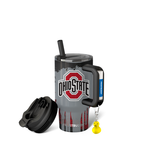 Thicc Buddy Mug | Ohio State Buckeyes 16oz Insulated Travel Cup With Straw Lid