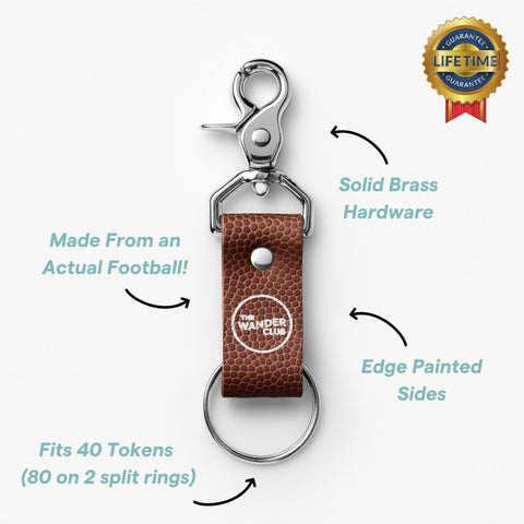 Football Wanderchain – Handcrafted Football Keychain & Portable Token Organizer