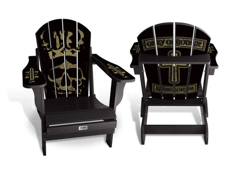 Ozzy Osbourne Skull Crown Adirondack Chair - Officially Licensed Entertainment Series Chair mycustomsportschair Black  
