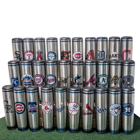 Metal Dugout Mug | MLB Team Logo Baseball Bat Mug - Stainless Steel Travel Tumbler