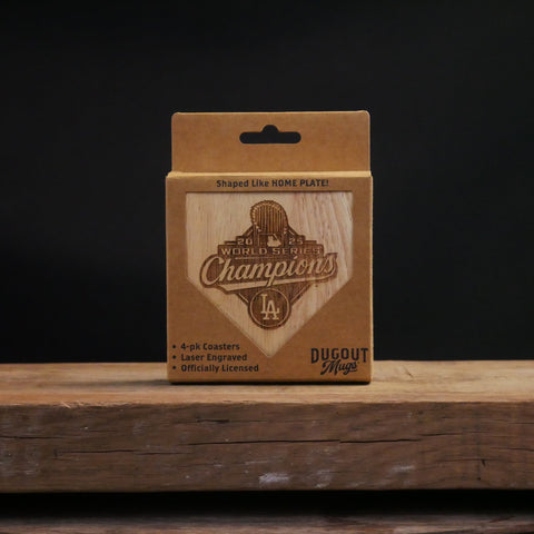 2025 Los Angeles Dodgers World Series Champions Wooden Coasters
